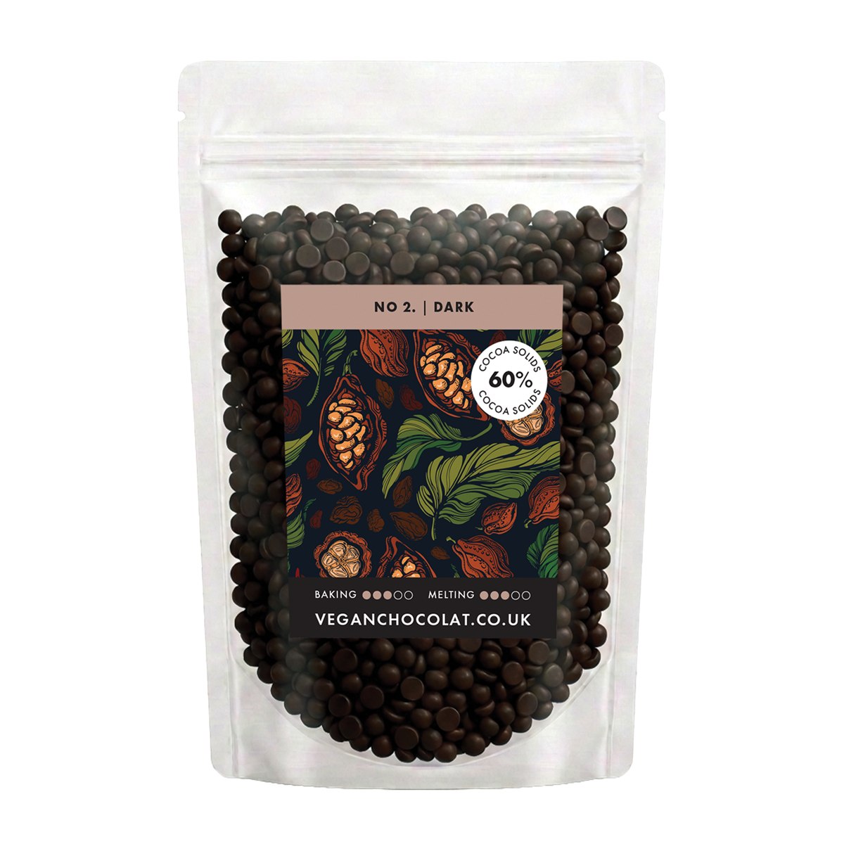 No. 2 DARK (VEGAN CHOCOLATE) – 500g
