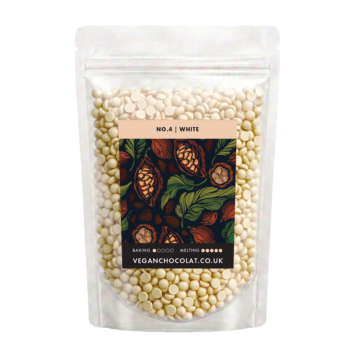 No. 4 WHITE (VEGAN CHOCOLATE) – 250g