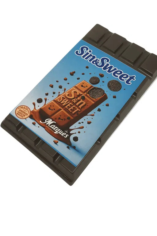 Sin & Sweet - Nussfreie vegane Milchalternative-Schokolade mit Keks - 46% (Marques)