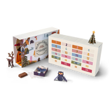 Advent Calendar with 24x Organic Chocolate + 24x 3D Puzzle + 24x FunFacts (PLAY in CHOC)
