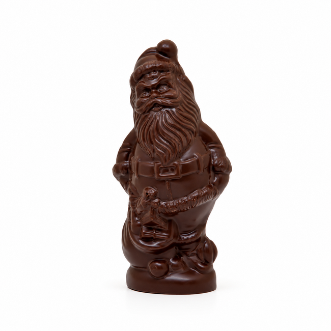 Bio 120g Handgefertigter nussfreier u sojafreier Criollo Weihnachtsmann - 79% (Dammenberg)