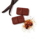JustChoc Box - 30g allergenfreie Bio dunkle Schokolade (PLAY in CHOC)
