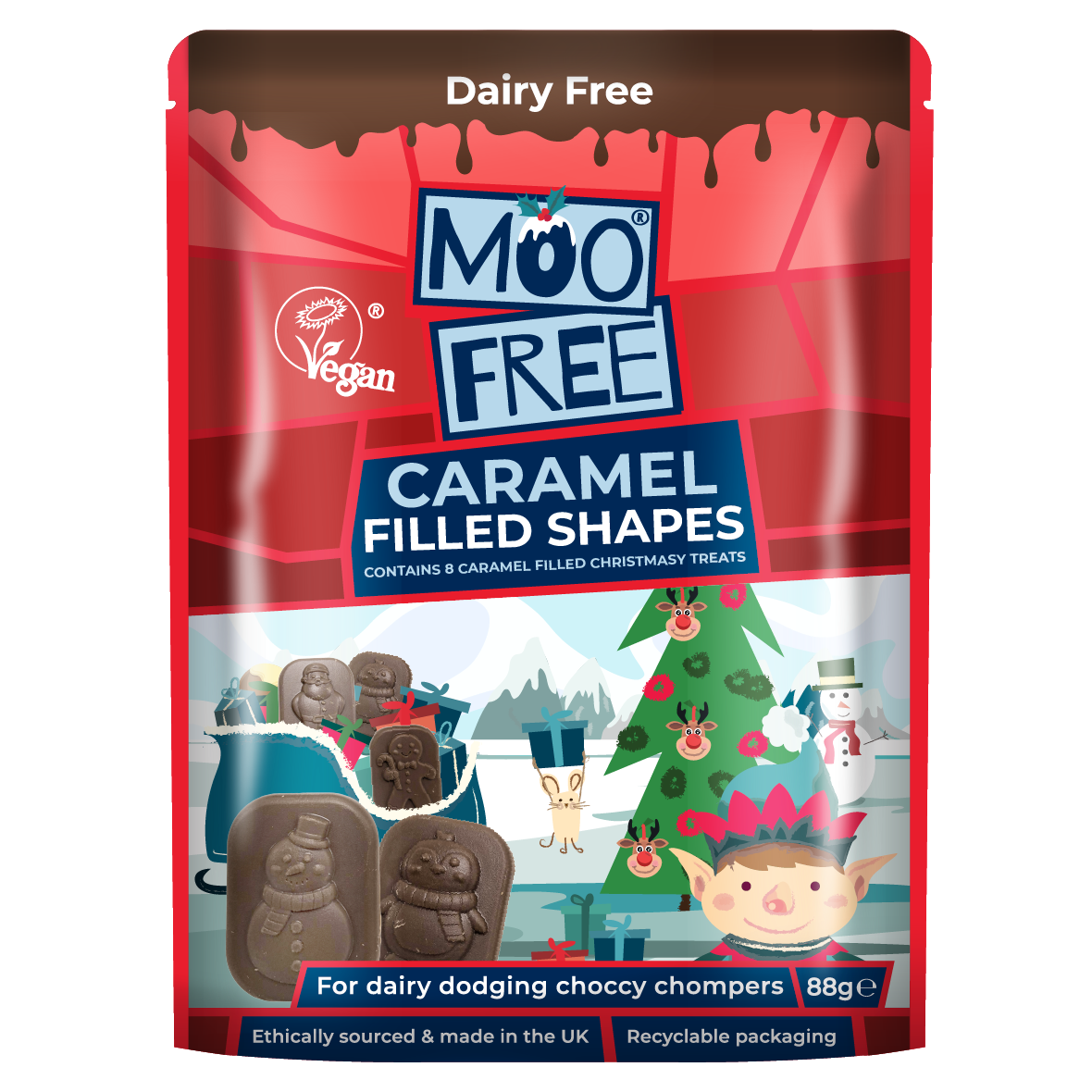 Gefüllte Karamell-Schokoladenüberraschungen (Moo Free)