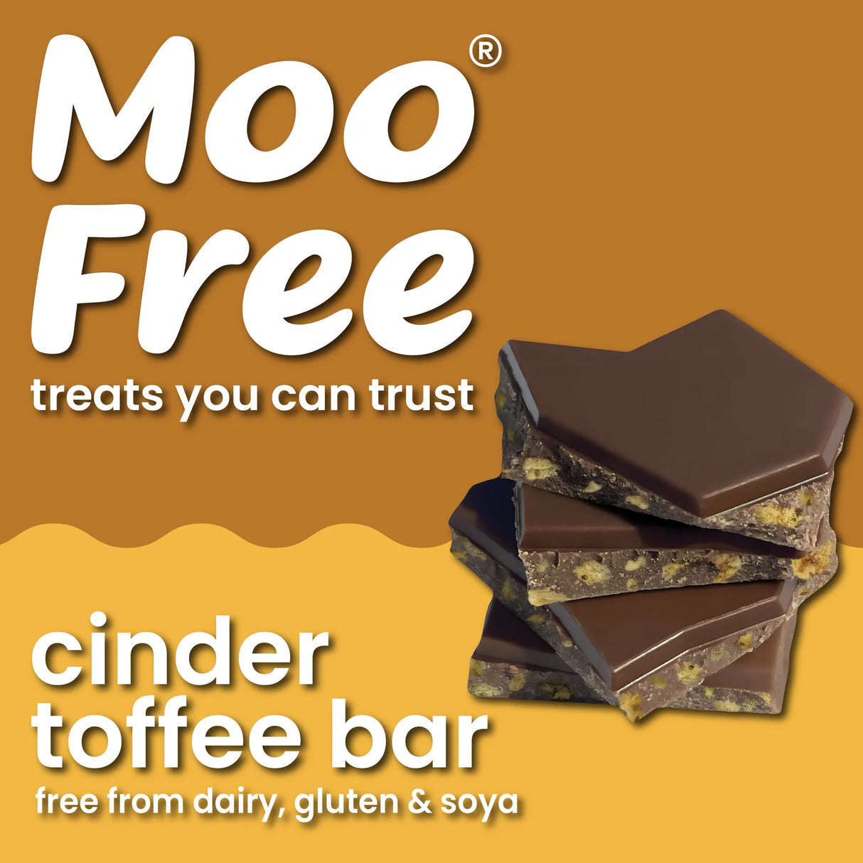 Schokoladentafel mit Cinder Toffee – Moo Free (80 g)