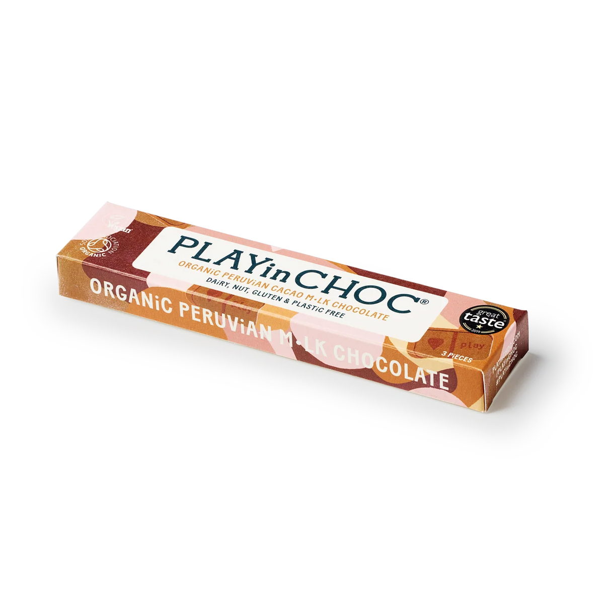 JustChoc Box - 30g allergenfreie Bio Milchalternative-Schokolade (PLAY in CHOC)