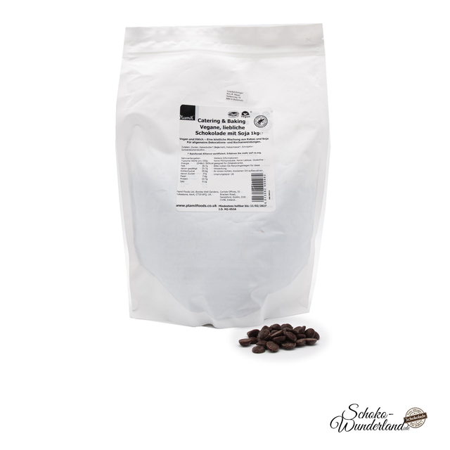 1kg liebliche Schoko-Drops mit Soja 45% – Plamil