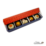 Pralinen in kleiner Geschenkbox, 5 Stück – Schoko-Wunderland
