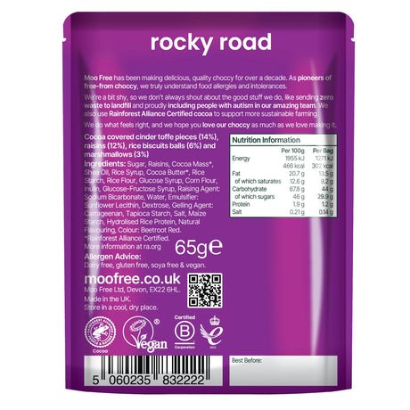 Vegane Rocky Road Bites - Moo Free (65 g)
