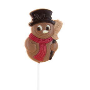 Milchschokolade XMAS-Schneemann-Lolly – 32% (Belfine) - Schoko Wunderland