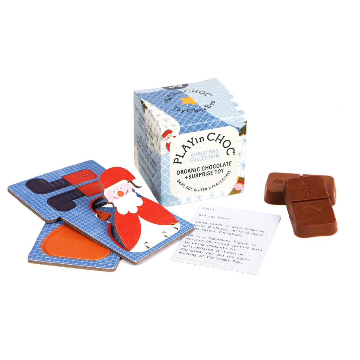 ToyChoc Box - Weihnachten + 20g allergenfreie Bio Schokolade (PLAY in CHOC)