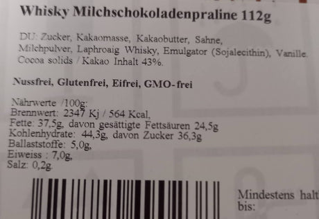 Whiskey Pralinen aus Milchschokolade, 8 Stück - Schoko Wunderland